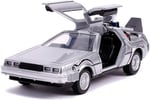 Jada, 253252003, Geleceğe Dönüş 2 Zaman Makinası Oyuncak Araba , Ayrıntılı İç Mekan, 1:32 ölçek, Açılabilir Kapılar, Lisanslı, Back To The Future 2 Time Machine Car