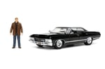Jada 32250 Supernatural 1967 Impala SS Spor Salonu Dean Winchester figürlü 1:24 ölçekli kalıp döküm model araba