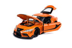 Jada modeli Toyota GR Supra turuncu Hızlı ve Öfkeli 9 F9 ölçek 1:24 orijinal 32097