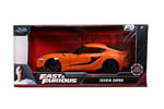 Jada modeli Toyota GR Supra turuncu Hızlı ve Öfkeli 9 F9 ölçek 1:24 orijinal 32097