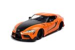 Jada modeli Toyota GR Supra turuncu Hızlı ve Öfkeli 9 F9 ölçek 1:24 orijinal 32097