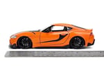 Jada modeli Toyota GR Supra turuncu Hızlı ve Öfkeli 9 F9 ölçek 1:24 orijinal 32097