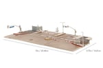 Jada Toys Hızlı ve Öfkeli Tren Sahnesi - Diorama 2 Nano Model Araba (Dodge Charger ve Toyota Supra), Tren ve Hızlı ve Öfkeli Filminin Final Yarış Sahnesi için Aksesuarlar Dahil, 8 Yaş ve Üzeri