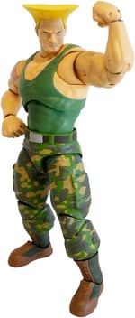 Jada Toys Street Fighter Figür Guile (15 cm) - Street Fighter 2'den Hareketli Koleksiyon ve Aksiyon Figürü: The Final Challengers, Alternatif Başlı, Eller ve Aksesuarlar, 13 Yaşından İtibaren