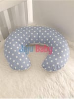 Jaju Baby Mavi Yıldız Desenli Emzirme Yastığı - Destek Minderi