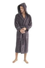 Jakarlı%100 Cotton Erkek Bornozu