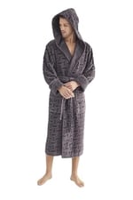 Jakarlı%100 Cotton Erkek Bornozu
