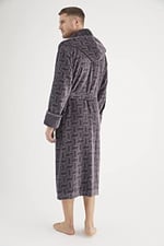 Jakarlı%100 Cotton Erkek Bornozu