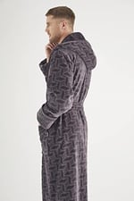 Jakarlı%100 Cotton Erkek Bornozu