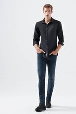 Jake Mavi Black Puslu Gece Mavisi Jean Pantolon 0042227245