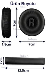 jbl kulaklik pedi jbl 450bt 460 500bt 510bt tune 600 t250 jr 300 jbl ile uyumlu kulaklık süngeri jbl kulaklik yastıgı (Siyah Sünger + Siyah Kafa Bandı)