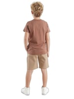 Jeep Mood Erkek Çocuk T-shirt Gabardin Şort Takım