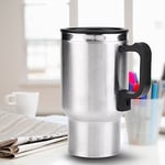 Jenngaoo Seyahat ısıtma kupası, 12 V, 450 ml, 120 W, araç su ısıtıcısı, paslanmaz çelik, seyahat kazanı, taşınabilir, elektrikli ısıtmalı seyahat kupası, kahve, süt ve çay için