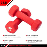 JFIT Dambıl El Ağırlığı Çiftleri ve Setleri - Neopren ve Vinil Dambıl Çiftleri Seçenekleri veya 7 Neopren Dambıl Raf Seti Seçenekleri - Premium Kaymaz, Renk Kodlu Altıgen Şekilli El Ağırlıkları