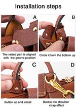 Jiesinlov Longchamp Le Pliage Mini Kılıfı için Deri Çanta Askıları Dönüşüm Kiti, Çanta Askısı Crossbody Ayarlanabilir Değiştirme