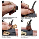 Jiesinlov Longchamp Le Pliage Mini Kılıfı için Deri Çanta Askıları Dönüşüm Kiti, Çanta Askısı Crossbody Ayarlanabilir Değiştirme