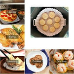 JIEYAN Silikon Hava Fritöz Gömlekleri, 6.8 inç, Yeniden Kullanılabilir, Isıya Dayanıklı, Kolay Temizlenir, Yuvarlak, 1 Adet