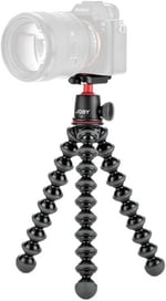 JOBY GorillaPod 3K Kit Esnek ve Hafif Tripod (DSLR, CSC ve Aynasız Kameralar için Küre Başlıklı, 3 kg'a Kadar Taşıma Kapasitesi), İtalya'da Üretilmiştir, JB91507-BWW, Siyah