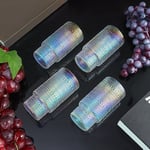 Joeyan Yanardöner İçme Bardakları, Vintage Kabartmalı İstifleme Su Bardakları Romantik, Berrak Hobnail Gökkuşağı Züccaciye Seti, Meyve Suyu İçecekleri için Boncuklu Highball Kahve Çay Kokteyli, 10 oz,