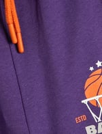 Jogger Eşofman Altı Basketbol Baskılı Cepli Beli Bağlamalı Şardonlu