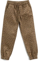 Jogger Pantolon Beli Bağlamalı Cepli Palmiye Desenli