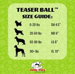 Jolly Pets JOLL040B köpek oyuncağı - Teaser topu, 10 cm, mavi - Seçenekler: Large / X-Large, Large / X-Large (3 paketi)