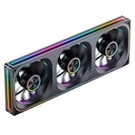 JONSBO ZA-360BR (Ters) PC Kasa Fanı, Hepsi (3) Bir Arada, 3x120mm 3Pin ARGB Fanlı Tek Çerçeve Ünitesi, PWM, 4 Taraflı Sonsuzluk Ayna Fanlı Ters Bıçak Sessiz F - Seçenekler: ZA360BR Siyah, ZA360B Siyah