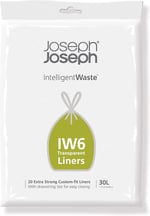 Joseph Joseph 30118 IW6 30 litre çöp torbası (20'li paket) şeffaf, şeffaf