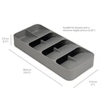 Joseph Joseph 85119 Drawerstore Kompakt Çatal Kaşık Düzenleyici, Gri