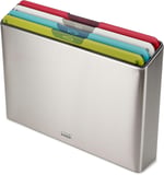 Joseph Joseph Folio Icon kesme tahtası seti, saklama kutulu, kaymaz, renk işaretli, 4 parça, büyük, paslanmaz çelik - Seçenekler: Folyo, Folyo Icon, large, 35.5U x 7.4G cm