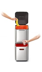 Joseph Joseph Totem Çöp Kovası, Paslanmaz Çelik, 40 Litre - Seçenekler: 40L, 60L