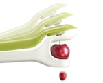 Joseph Joseph Tweezy 2'si 1 arada Kiraz Zeytin Pitter ve Çilek Huller, yerden tasarruf sağlayan depolama, BPA içermez