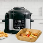 Jouis Airfryer Pişirme Kağıdı, Fritöz Yağlı Kağıdı, Yanmaz Kağıt 50 Adet (Kare) Bowl 1.Sınıf