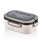 Jouis Beslenme Kutusu 1200 ml 2 Katlı 6 Bölmeli BPA'sız PP Plastik Sefer Tası ve Beslenme Çantası - Lunch Box, ÇATAL KAŞIK ve BIÇAK Dahil Okul Beslenme (Yeşil)