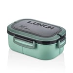 Jouis Beslenme Kutusu 1200 ml 2 Katlı 6 Bölmeli BPA'sız PP Plastik Sefer Tası ve Beslenme Çantası - Lunch Box, ÇATAL KAŞIK ve BIÇAK Dahil Okul Beslenme (Yeşil)