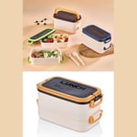 Jouis Beslenme Kutusu 1200 ml 2 Katlı Bölmeli BPA'sız PP Plastik Sefer Tası ve Beslenme Çantası - Lunch Box, ÇATAL KAŞIK Dahil Okul Beslenme
