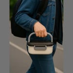 Jouis Beslenme Kutusu 1200 ml 2 Katlı 6 Bölmeli BPA'sız PP Plastik Sefer Tası ve Beslenme Çantası - Lunch Box, ÇATAL KAŞIK ve BIÇAK Dahil Okul Beslenme (Yeşil)