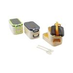 Jouis Beslenme Kutusu 1200 ml 2 Katlı Bölmeli BPA'sız PP Plastik Sefer Tası ve Beslenme Çantası - Lunch Box, ÇATAL KAŞIK Dahil Okul Beslenme