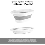 Jouis Katlanabilir Çamaşır Sepeti,Katlanabilir Oyuncak Sepeti, Plastik Çamaşır Sepeti, Katlanabilir Çamaşır Selesi Hacmiyle İdeal Depolama İdeal Boy