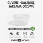 Jouis Saklama Kabı Sos 50 Adet 120 ml – 4 oz Kemik Suyu, İlik Suyu, Anne Sütü, Sos ve Püre Dondurucu Uyumlu Buzluk Kabı, Sızdırmaz Kapaklı (BPA İÇERMEZ - KALİTELİ)
