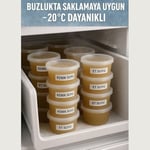 Jouis Saklama Kabı Sos 50 Adet 120 ml – 4 oz Kemik Suyu, İlik Suyu, Anne Sütü, Sos ve Püre Dondurucu Uyumlu Buzluk Kabı, Sızdırmaz Kapaklı (BPA İÇERMEZ - KALİTELİ)