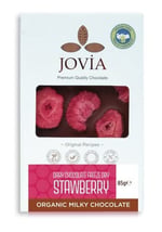 jovia premium quality chocolate ÇİKOLATA Organik Çikolata - Sütlü Çilekli 85 gr