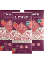 jovia premium quality chocolate Organik Sütlü Çilekli Çikolata 3'lü Avantaj Paket