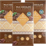 jovia premium quality chocolate Organik Sütlü Çikolata-kahveli 3'lü Avantaj Paket
