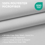 Joydeco Beyaz Perde 220 cm Uzunluğunda 2 Panel Seti, Isı Yalıtımlı Uzun Perde ve Perdeler 2 Burg, Oturma Odası Yatak Odası Penceresi için Oda Karartma Gromet Perdeleri (G132 x U 225 inç, Grimsi Beyaz)