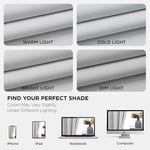 Joydeco Beyaz Perde 220 cm Uzunluğunda 2 Panel Seti, Isı Yalıtımlı Uzun Perde ve Perdeler 2 Burg, Oturma Odası Yatak Odası Penceresi için Oda Karartma Gromet Perdeleri (G132 x U 225 inç, Grimsi Beyaz)