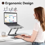 JOYEKY Masa için Dizüstü Bilgisayar Standı, 360° Dönebilen Tabanlı Ayarlanabilir Bilgisayar Standı, İşbirliğine Dayalı Çalışma için Ergonomik Dizüstü Bilgisayar Yükselticisi, Katlanabilir ve