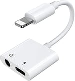 Joyroom Iphone Lightning 2 In1 Şarj Kulaklık Dönüştürücü Jack Adaptör Iphone Lightning S M403 Beyaz