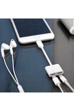 Joyroom S-M403 Iphone Lightning To Ligtning Ses Şarj Çoğaltıcı Beyaz