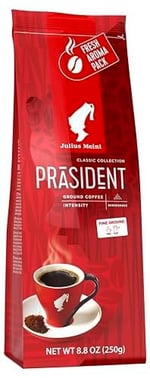Julius Meinl Präsident Blend Öğütülmüş Filtre Kahve, Orta Kavrulmuş, Yumuşak İçim 220 g